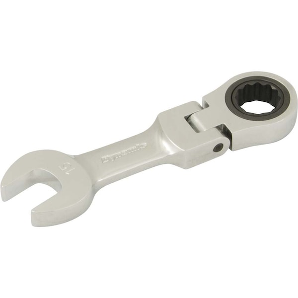 Tools 15mm Stubby Flex Head Ratcheting Wrench